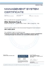 certificate Environmental Management System standard
